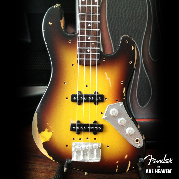 Mini guitarra Fender™ Sunburst Jazz Bass™ Custom Shop - Con licencia oficial 