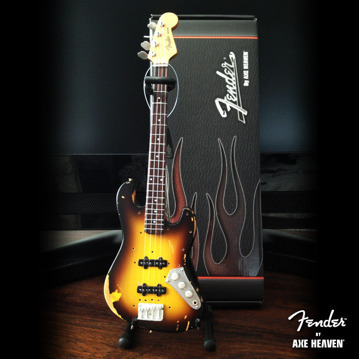 Mini guitarra Fender™ Sunburst Jazz Bass™ Custom Shop - Con licencia oficial 