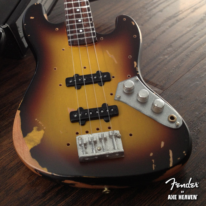 Mini guitarra Fender™ Sunburst Jazz Bass™ Custom Shop - Con licencia oficial 