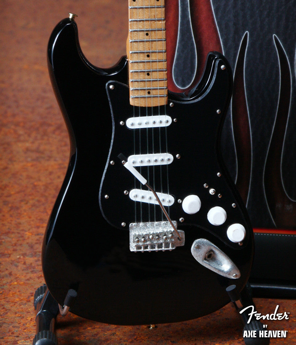 FENDER™ - STRAT™ BLACK FINISH & BLACK PICKGUARD - MINI GUITAR