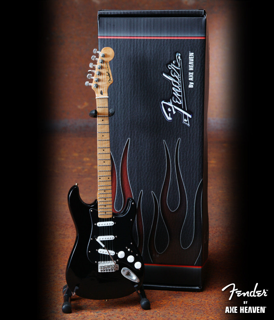 FENDER™ - STRAT™ BLACK FINISH & BLACK PICKGUARD - MINI GUITAR