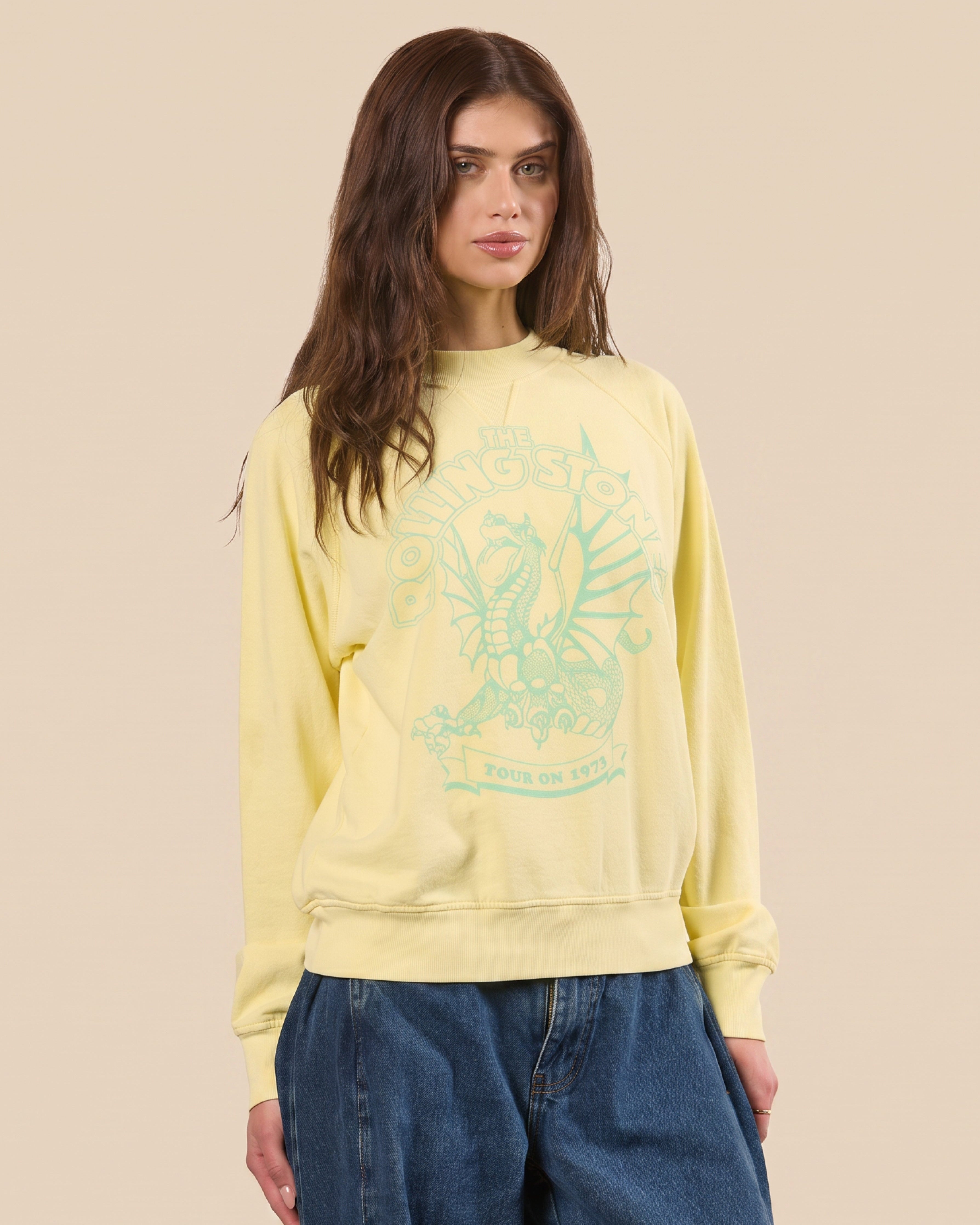THE ROLLING STONES - LIME DRAGON PULLOVER