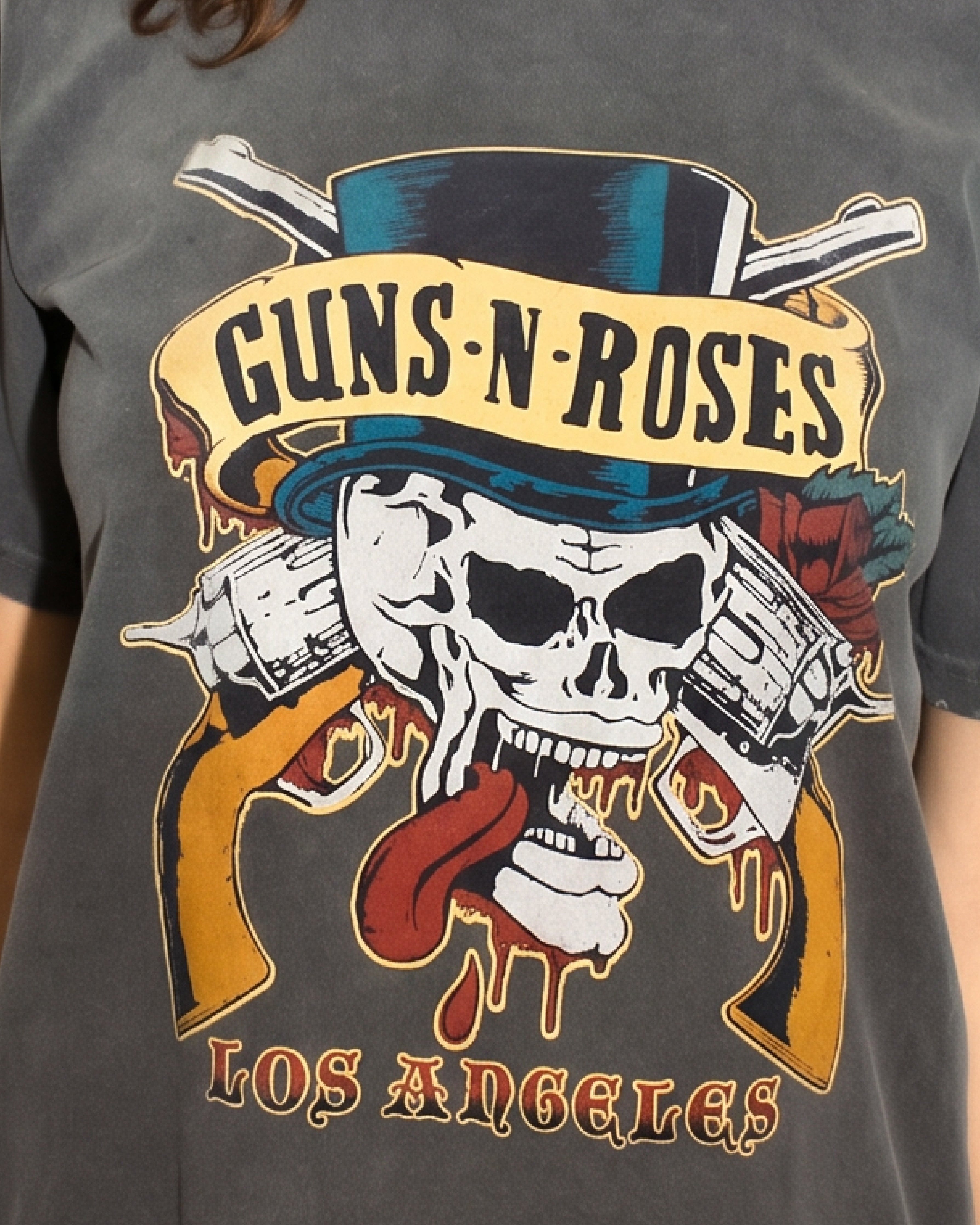 GUNS N' ROSES - LA TOP HAT SKULL TEE