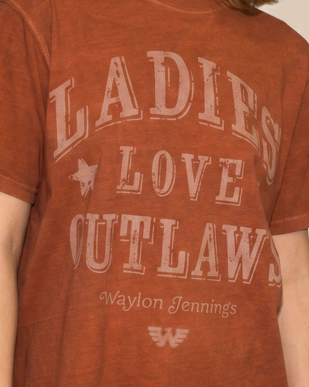 WAYLON JENNINGS - LADIES LOVE OUTLAWS SHIRT