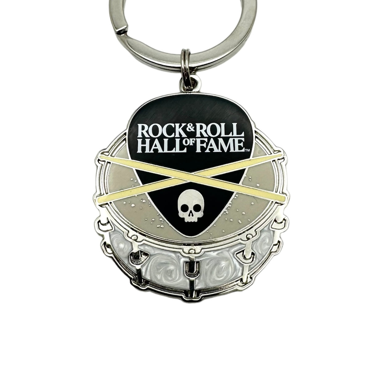 ROCK HALL DRUM SKULL KEYRING