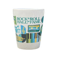ROCK HALL MUSIC MEDLEY WHITE SHOT GLASS
