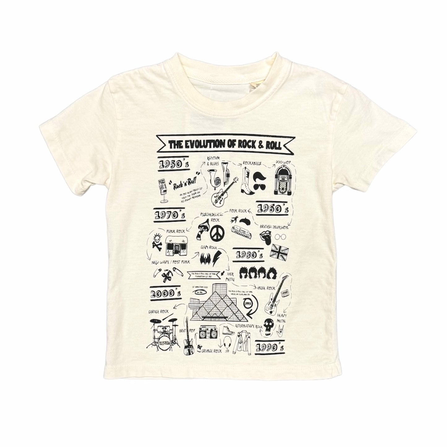 ROCK HALL TIMELINE EVOLUTION KIDS T-SHIRT