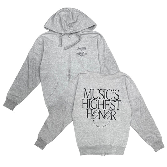 ROCK HALL MUSIC'S HIGHEST HONOR ZIP UP HOODIE