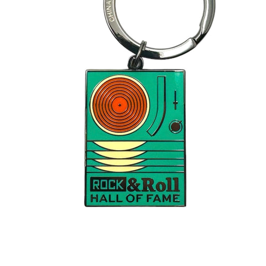 ROCK HALL RETRO RECORD PLAYER KEYRING