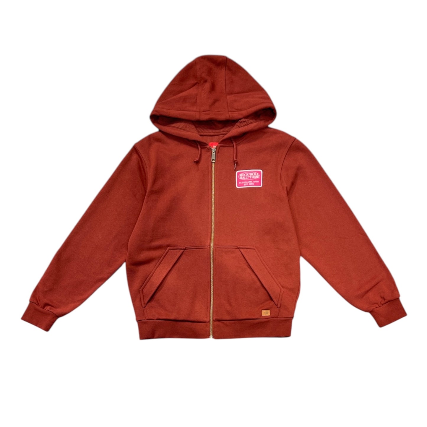 ROCK HALL LOGO PATCH ZIP UP HOODIE