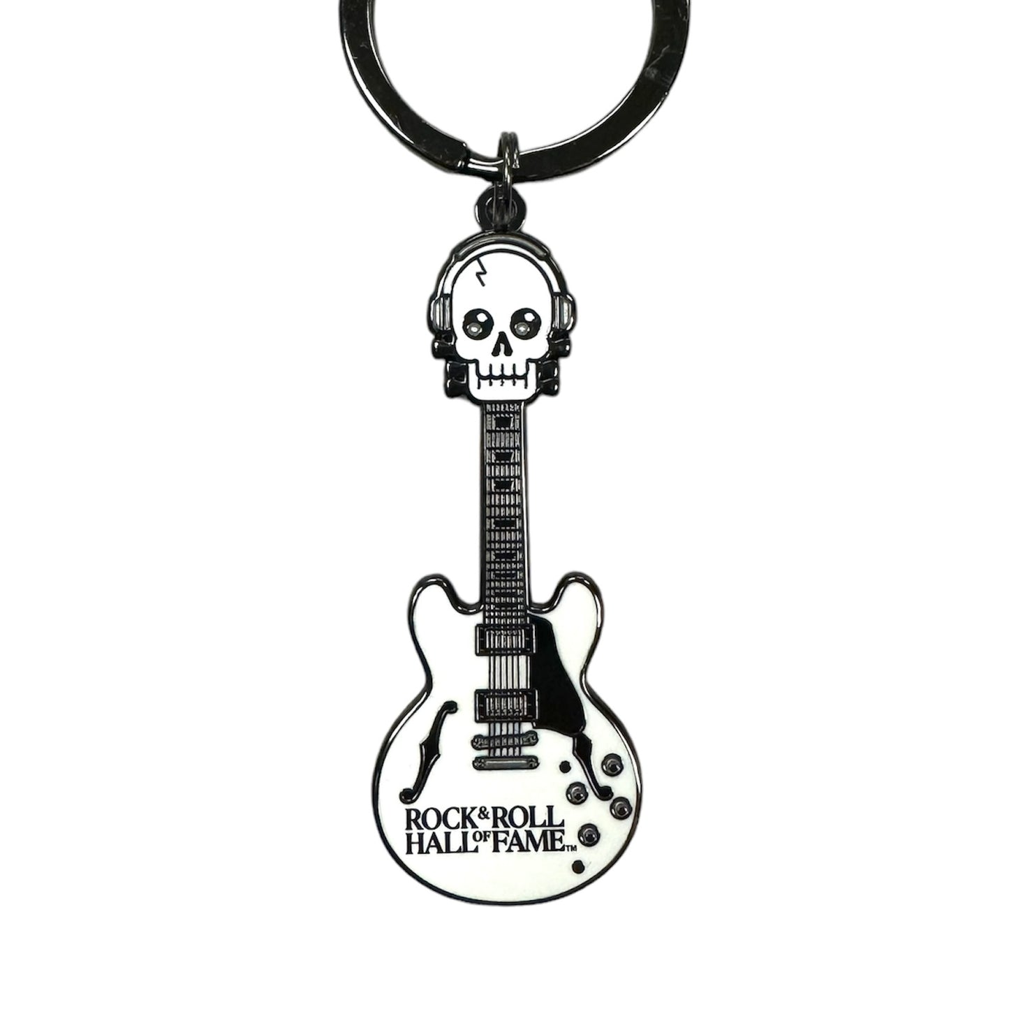 ROCK HALL SKULL HEADSTOCK KEYRING