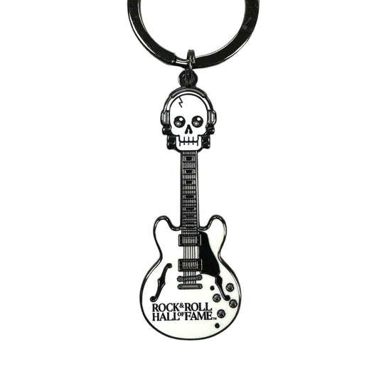 ROCK HALL SKULL HEADSTOCK KEYRING