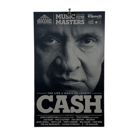 ROCK HALL 2016 ANNUAL MUSIC MASTERS JOHNNY CASH POSTER