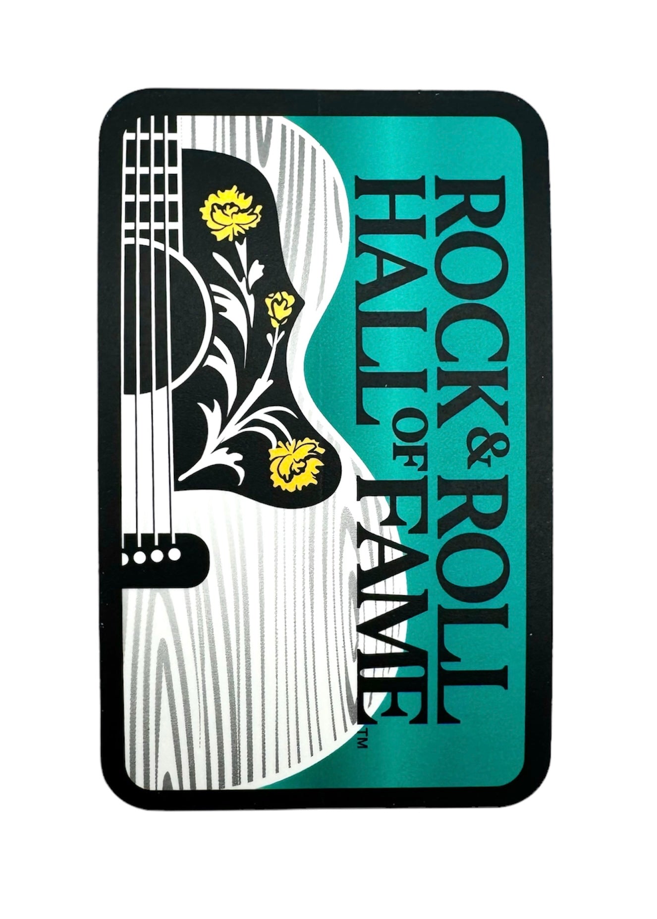 ROCK HALL ACOUSTIC FLORAL GUITAR STICKER