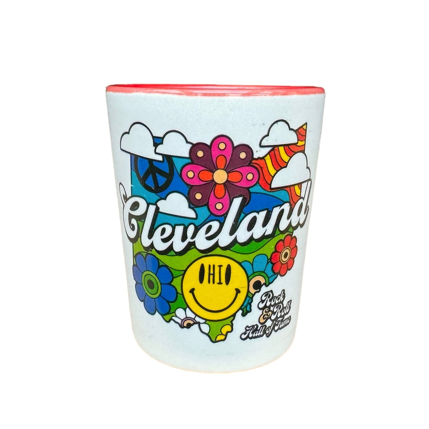 VASO DE CHUPITO SONRIENTE DE ROCK HALL OHIO