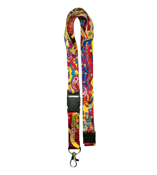 ROCK HALL PURPLE 60'S DOVE DESIGN LANYARD