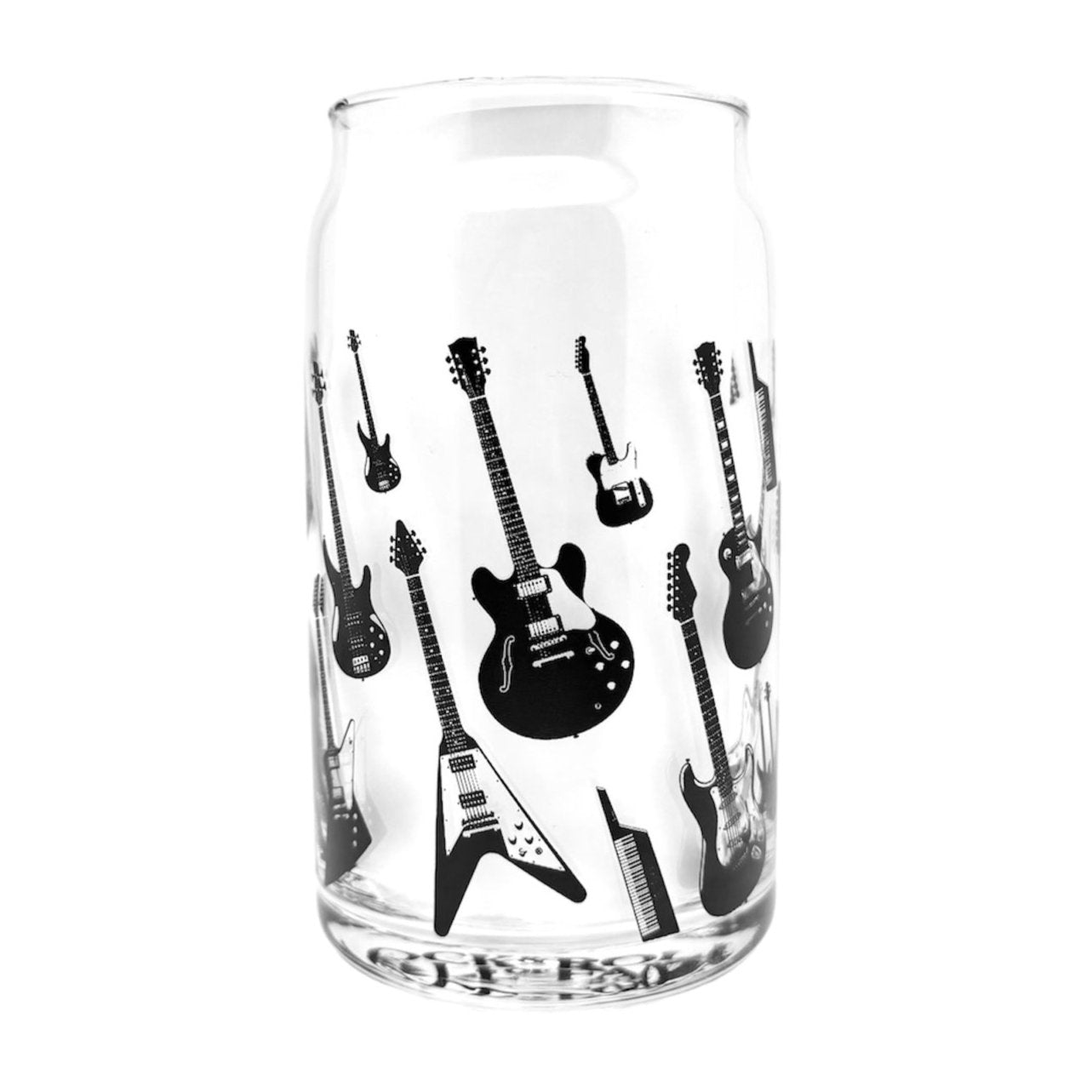 ROCK HALL STAGGERED GUITAR SODA CAN GLASS