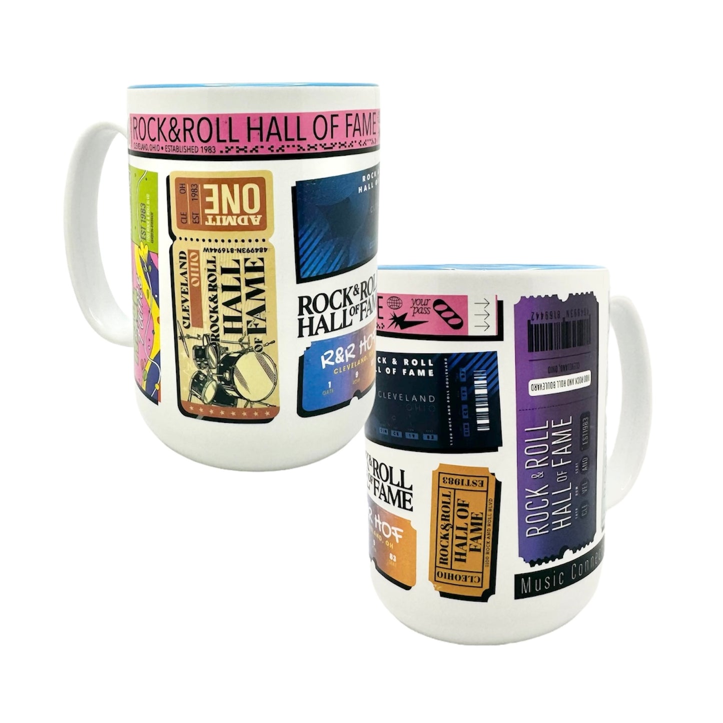 TAZA COLLAGE DE BOLETOS ROCK HALL