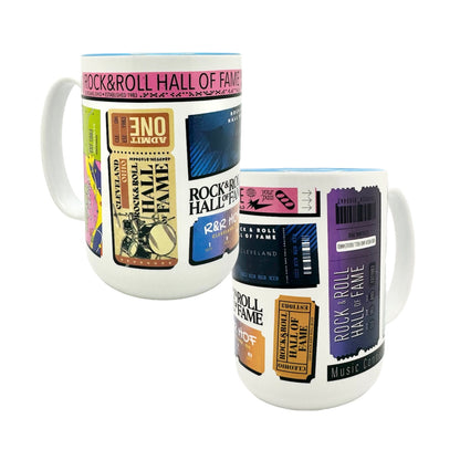 ROCK HALL TICKET COLLAGE MUG