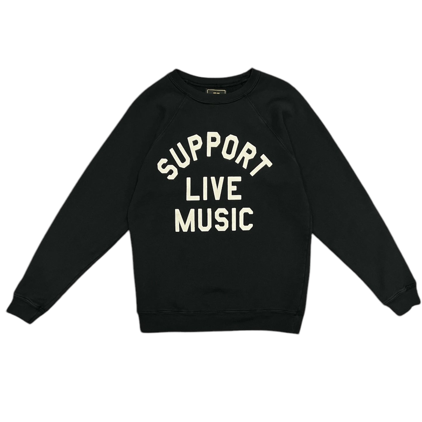 SUPPORT LIVE MUSIC CREWNECK BY RETRO BRAND