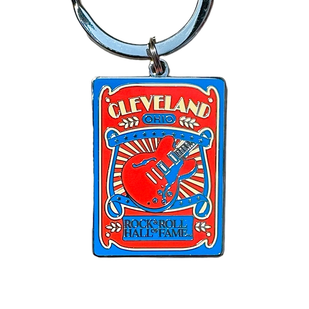 ROCK HALL SPANGLED GUITAR KEYRING