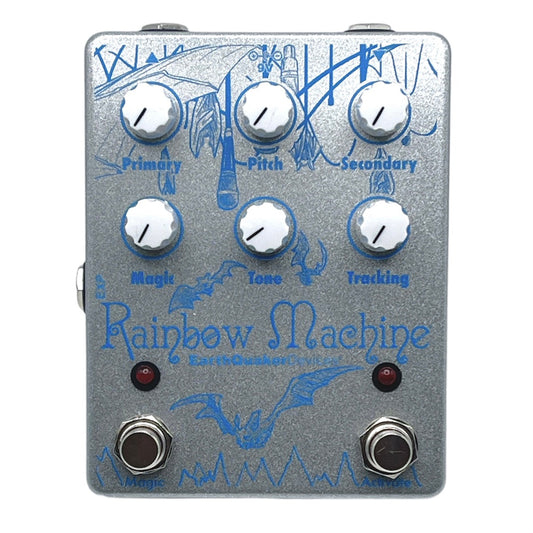 ROCK HALL X EARTHQUAKER DEVICES - LIMITED EDITION SILVER SPARKLE RAINBOW MACHINE POLYPHONIC PITCH MESMERIZER