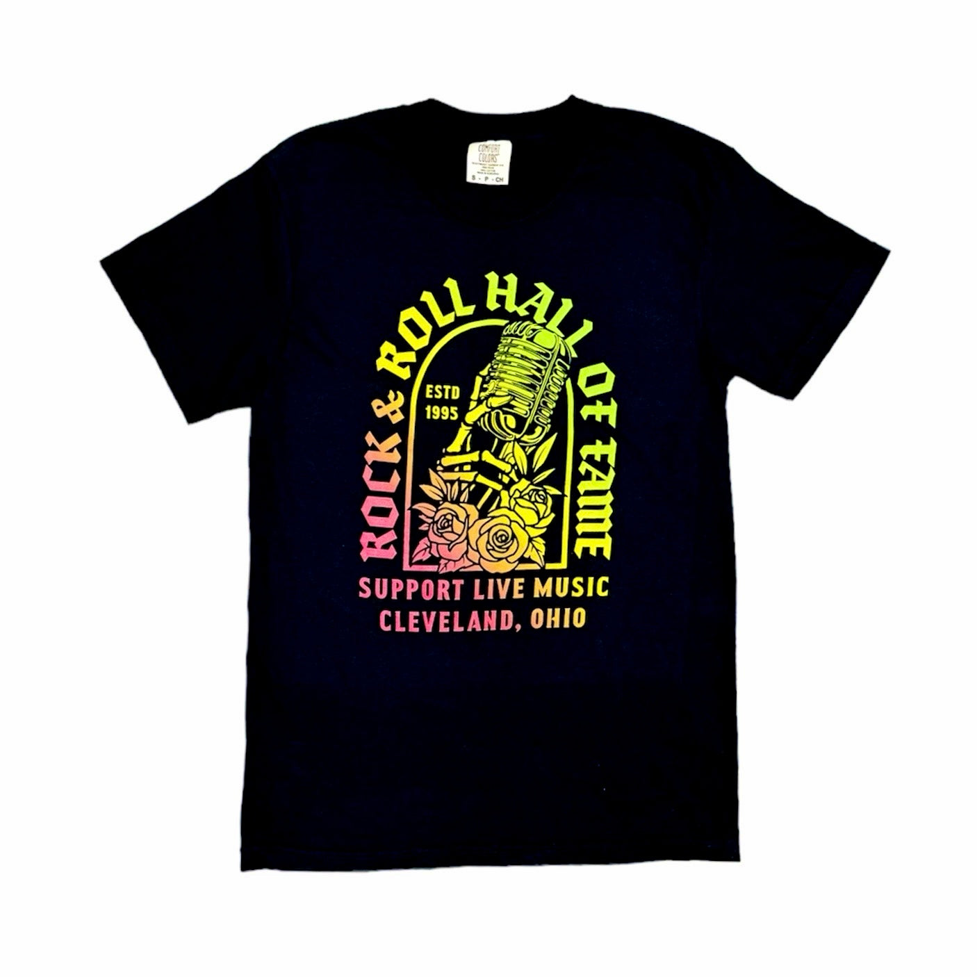 ROCK HALL OMBRE SKULL MICROPHONE T-SHIRT