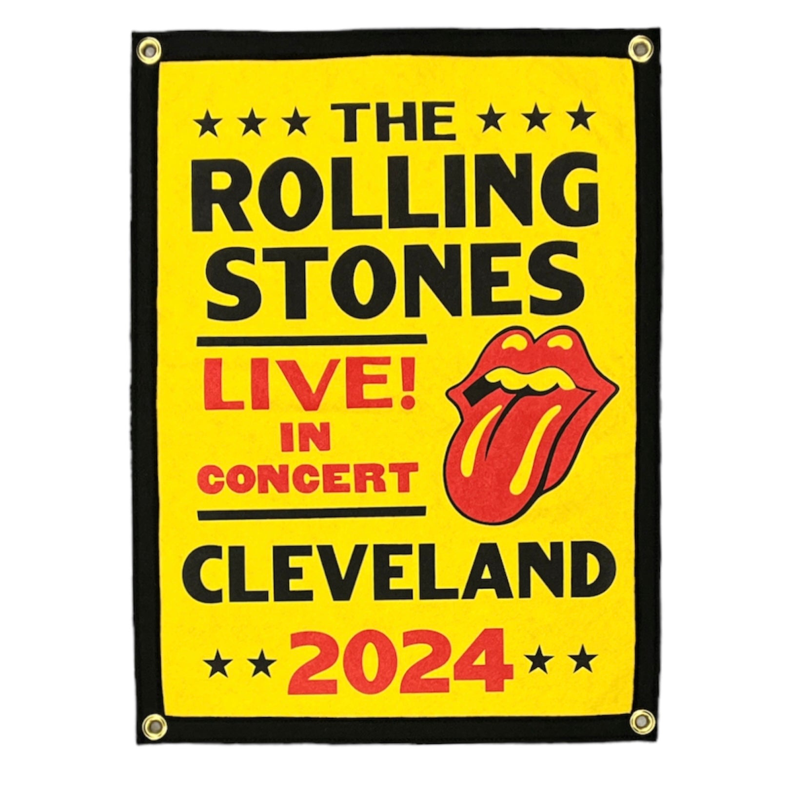ROLLING STONES 2025 CLEVELAND CONCERT CAMP FLAG Rock Hall Shop