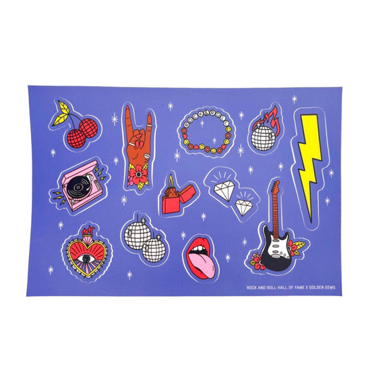 ROCK HALL x GOLDEN GEMS - STICKER SHEET