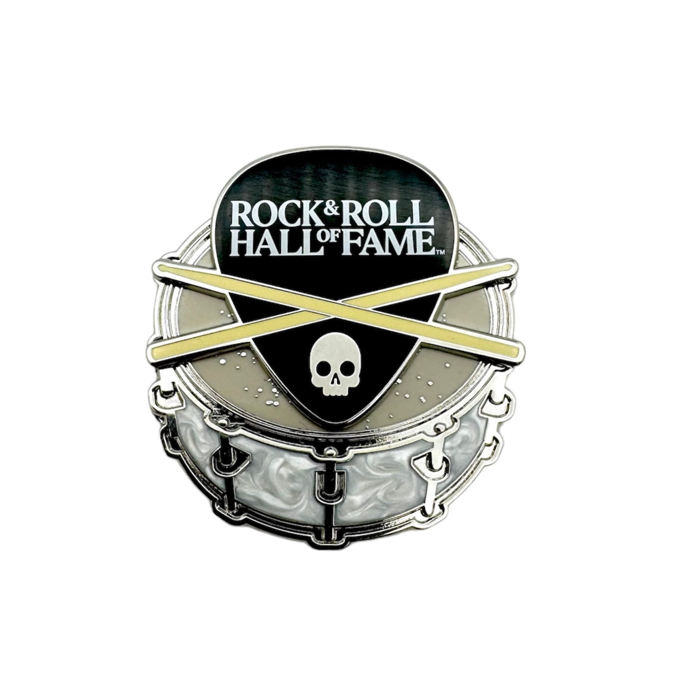 ROCK HALL DRUM SKULL MAGNET