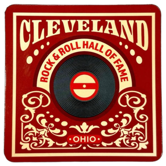 ROCK HALL RECORD PLAYING CARD COASTER