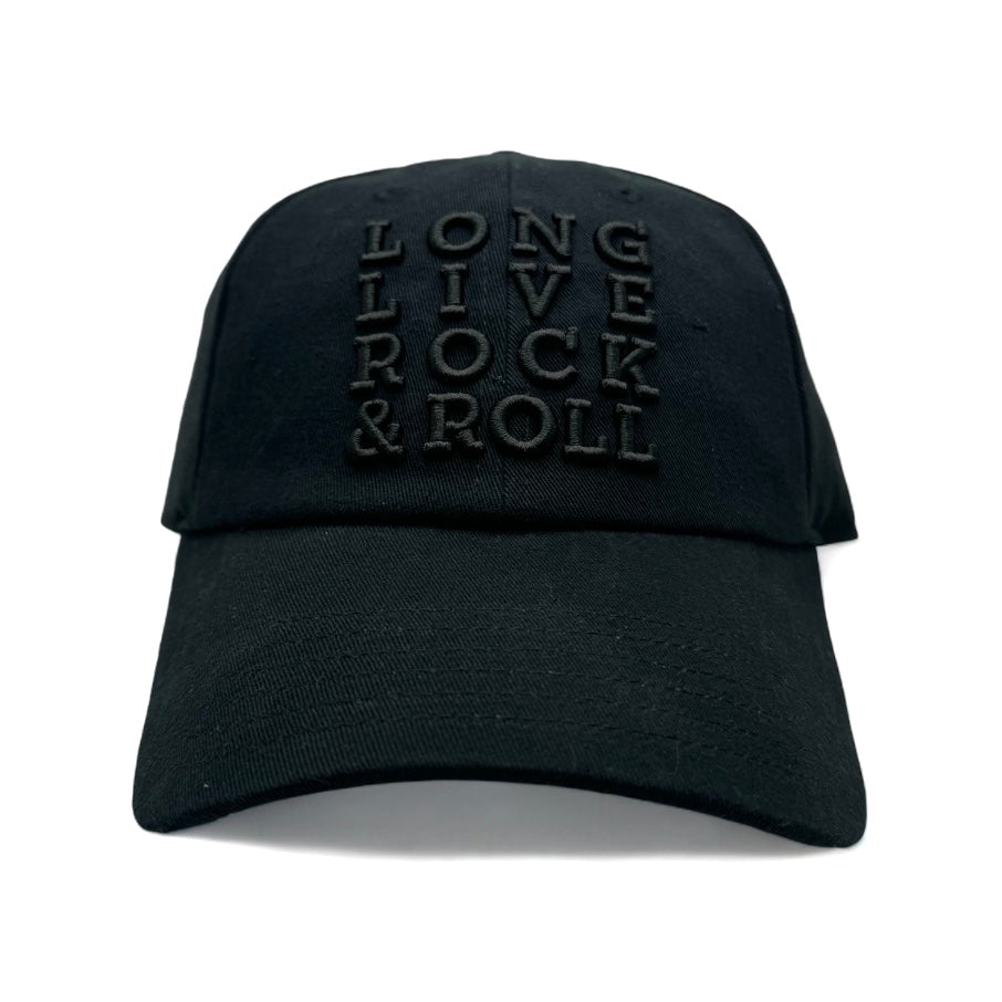 GORRA ROCK HALL NEGRA LARGA VIVA AL ROCK &amp; ROLL NEGRO