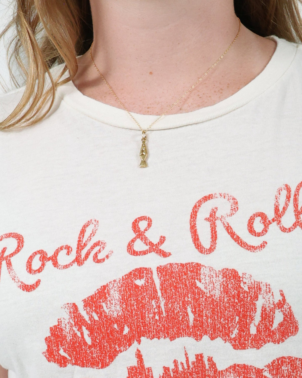 ROCK HALL GOLD PLATED LAVA LAMP CHARM NECKLACE