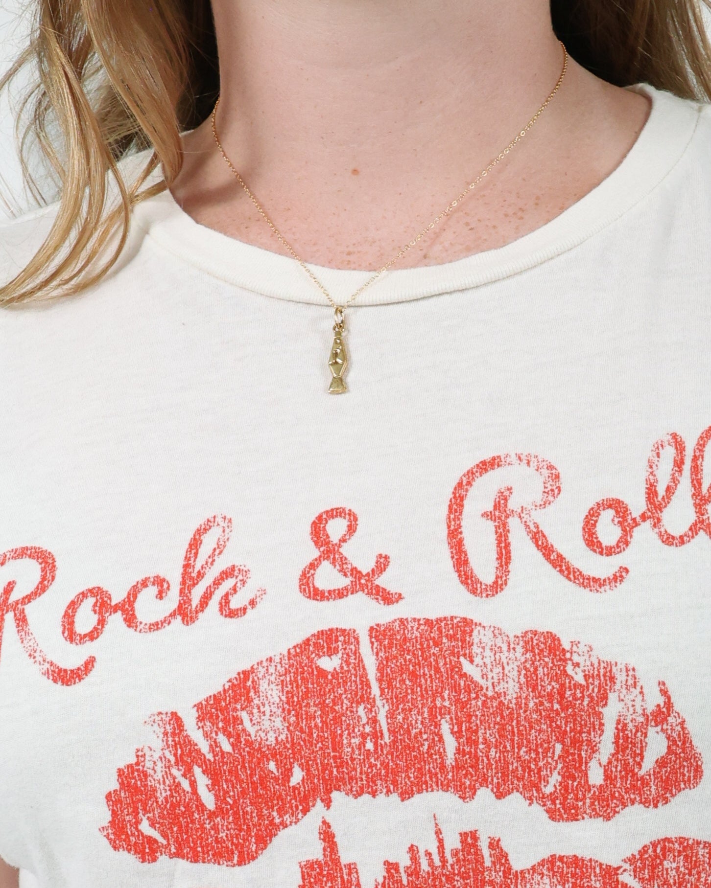 ROCK HALL GOLD PLATED LAVA LAMP CHARM NECKLACE
