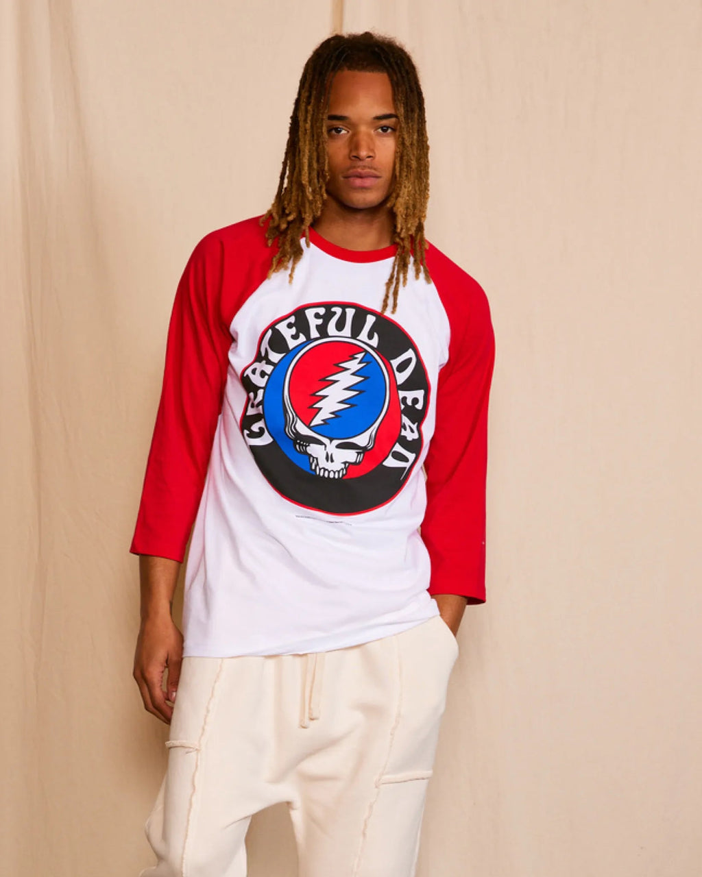 GRATEFUL DEAD - STEALIE UNISEX BASEBALL T-SHIRT