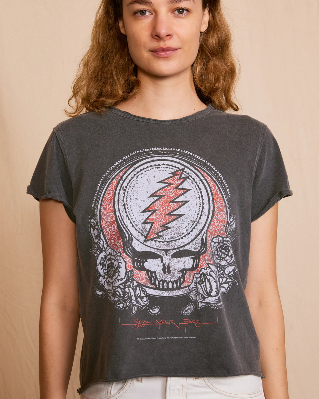 GRATEFUL DEAD - STEAL YOUR FACE CROPPED T-SHIRT