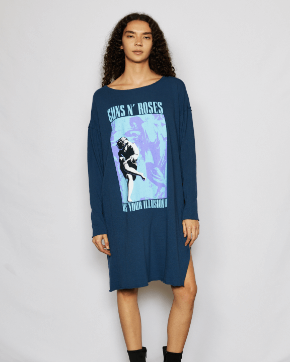 GUN N' ROSES - ILLUSION SLIT DRESS