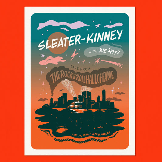 SLEATER-KINNEY - LIVE AT THE ROCK HALL 2024 CONCERT POSTER
