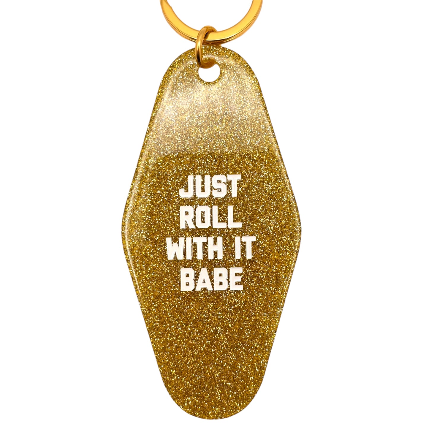 ROCK HALL x GOLDEN GEMS - JUST ROLL WITH IT BABE MOTEL KEYRING