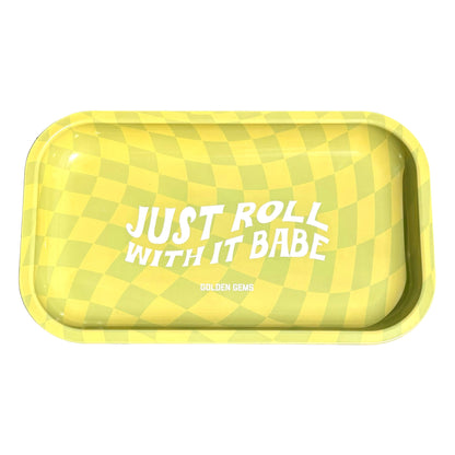 ROCK HALL x GOLDEN GEMS - JUST ROLL WITH IT BABE LARGE METAL TRAY