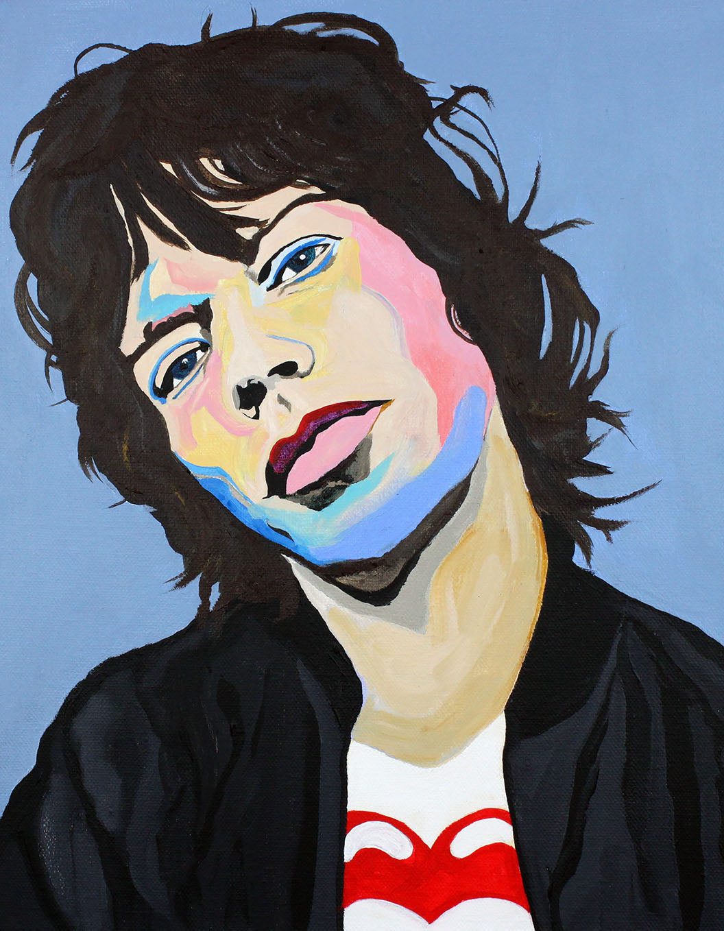 TONYA CAMERON ARTWORK - MICK JAGGER "START ME UP" GREETING CARD