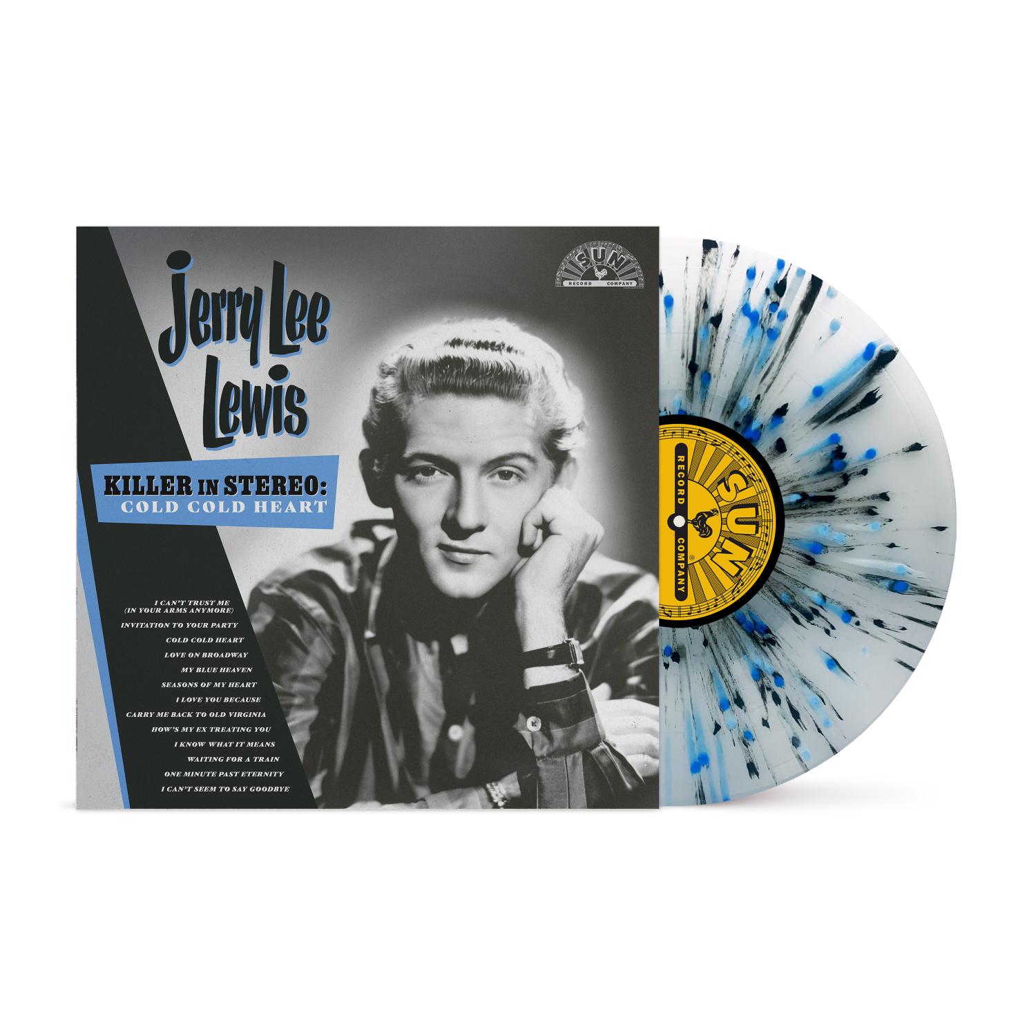 JERRY LEE LEWIS - KILLER IN STEREO: COLD COLD HEART - BLUE & GREY SPLATTER COLOR - VINYL LP