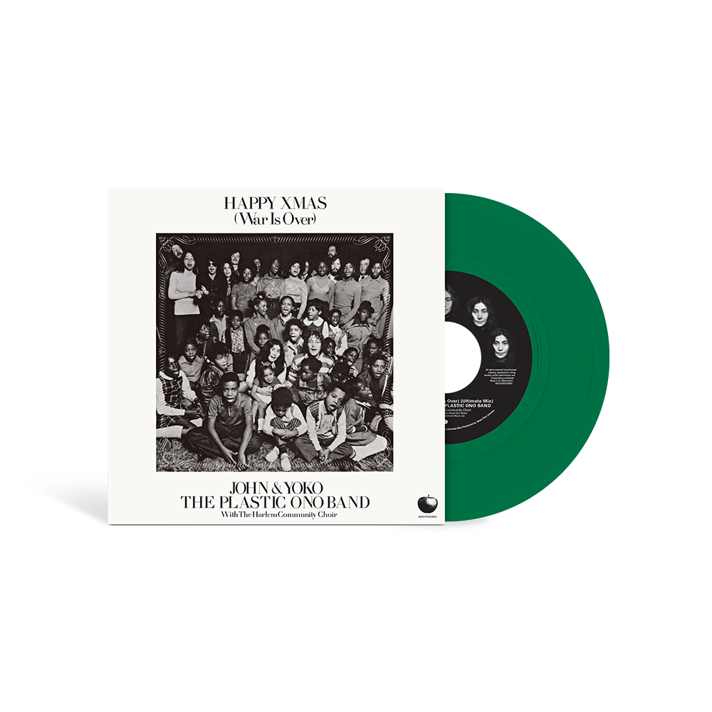 JOHN LENNON & YOKO ONO - THE PLASTIC ONO BAND - HAPPY XMAS (WAR IS OVER) - LIMITED EDITION - GREEN COLOR - 7" VINYL SINGLE