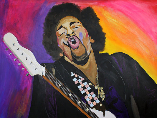 TONYA CAMERON ARTWORK – JIMI HENDRIX "ALL ALONG THE WATCHTOWER" ART PRINT