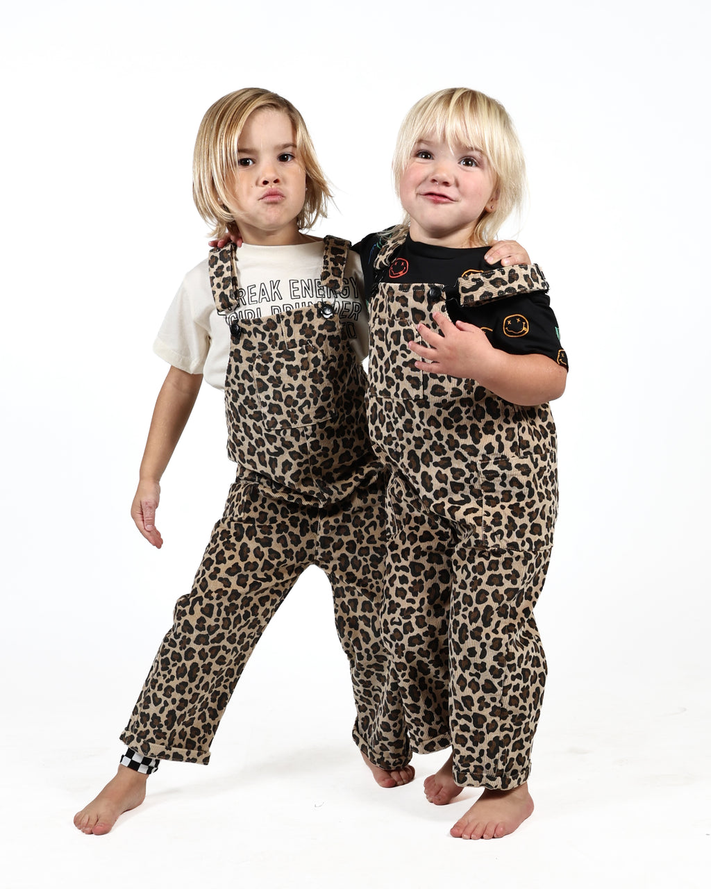 KIDS LEOPARD PRINT OVERALLS