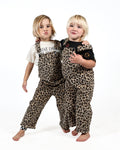 KIDS LEOPARD PRINT OVERALLS