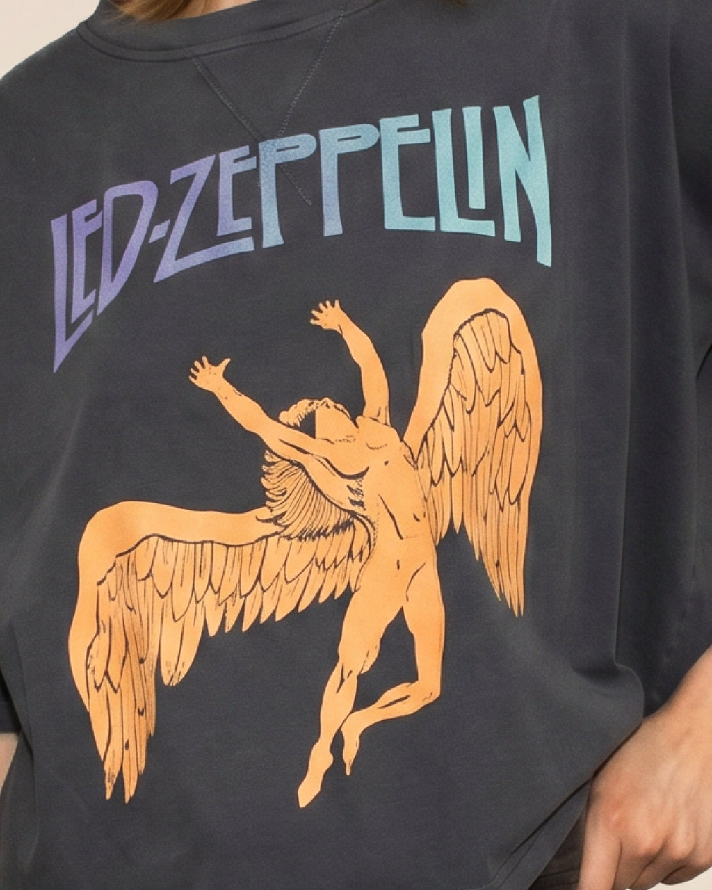 LED ZEPPELIN - SWAN BOXY CROPPED TEE