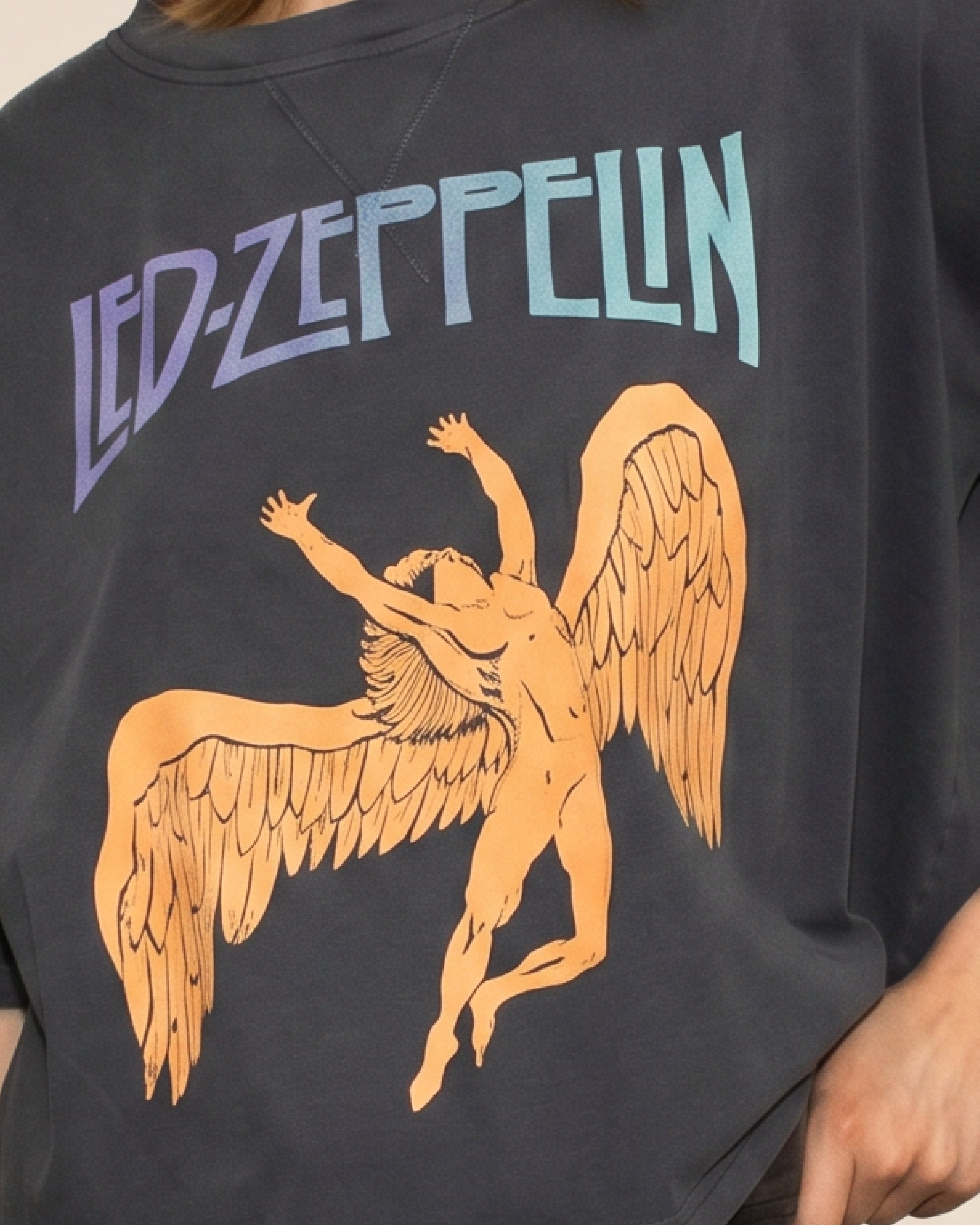 LED ZEPPELIN - SWAN BOXY CROPPED TEE