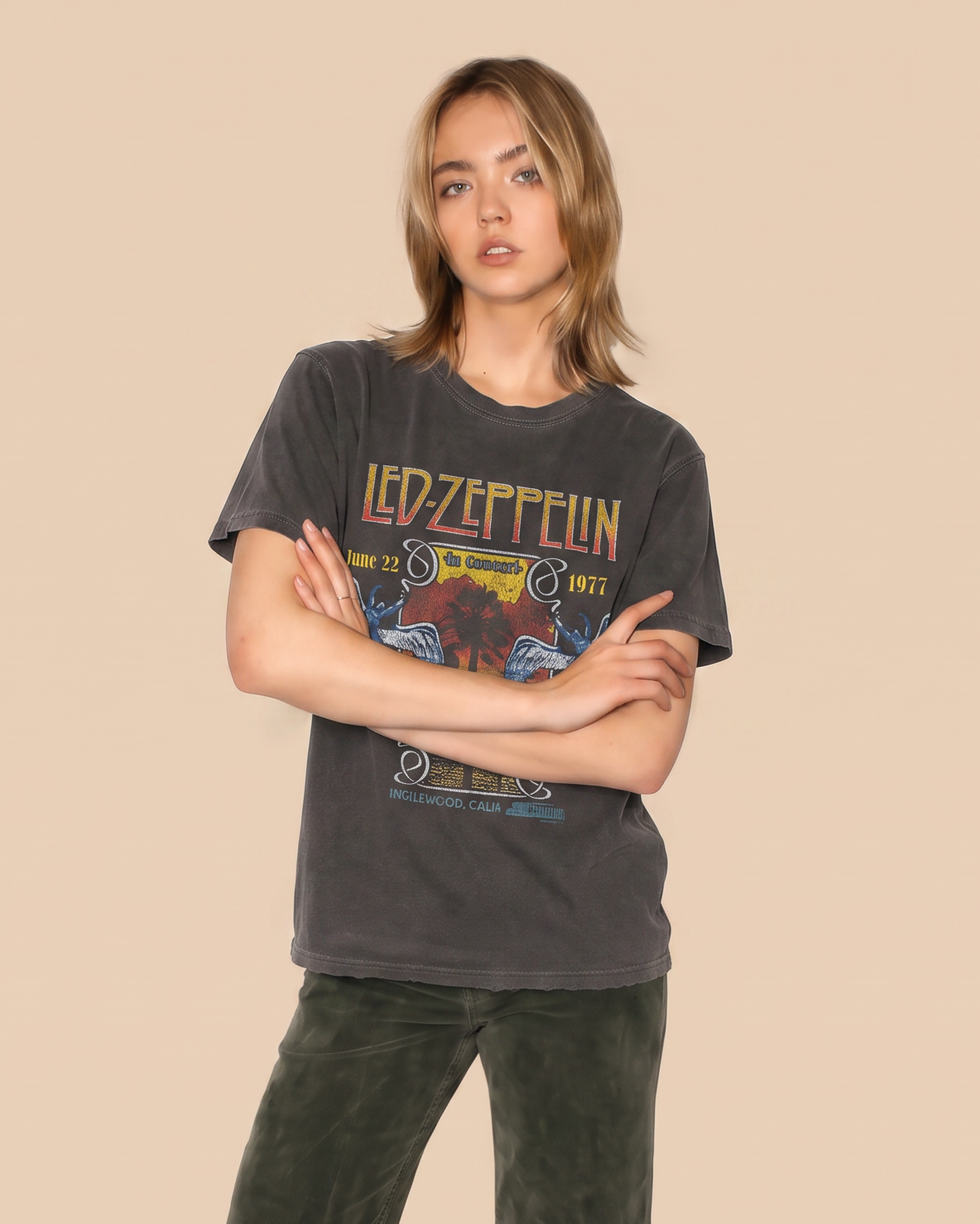 LED ZEPPELIN - INGLEWOOD SUNKISSED GRAY TEE