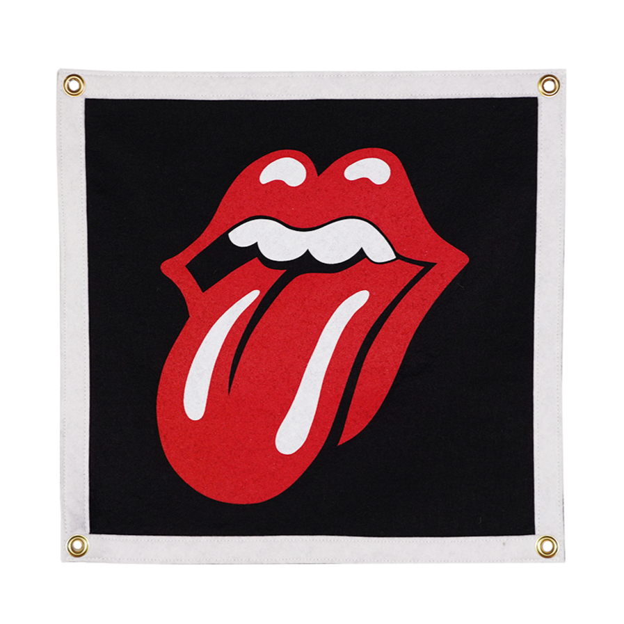 THE ROLLING STONES - TONGUE LOGO CAMP FLAG